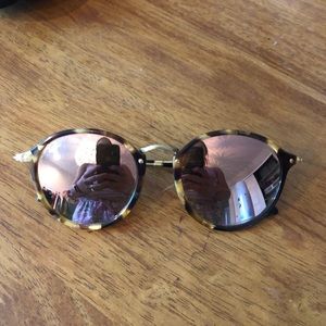 Rose Reflective Tortoise RayBans